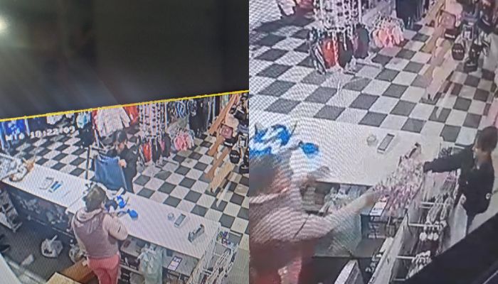 Video quiso robar ropa de nena en una tienda y todo quedó grabado