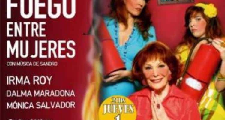 Irma Roy, Mónica Salvador y Dalma Maradona en un homenaje a Sandro