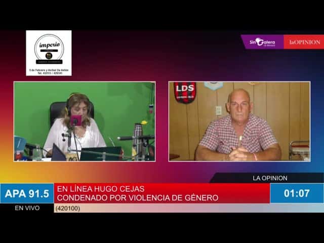 El descargo de Hugo Cejas: “Yo nunca le pegué”, dijo tras ser condenado por violencia de género