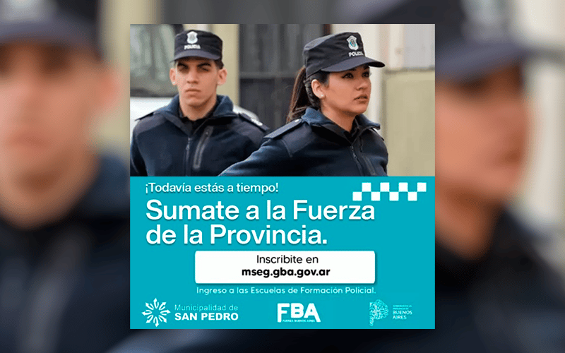Inscripción de aspirantes para la Policía de la Provincia de Buenos Aires