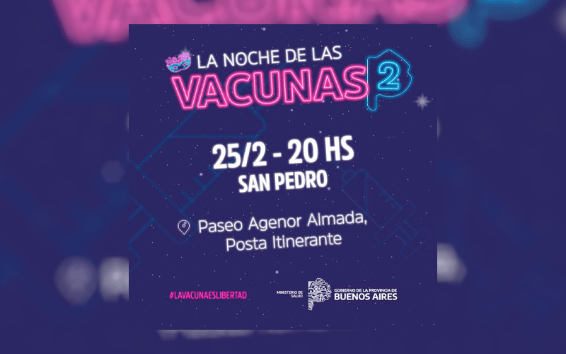 Llega #LaNocheDeLasVacunas2 este 25 de febrero en el Agenor Almada