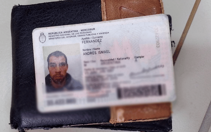 Encontraron la billetera de Andrés Fernández