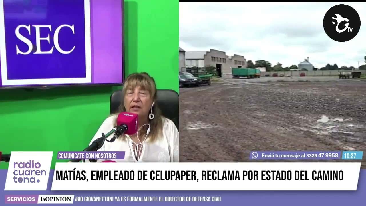Oficina de quejas de #RadioCuarentena: Matías, empleado de Celupaper, por el estado de calle independencia camino a la fábrica