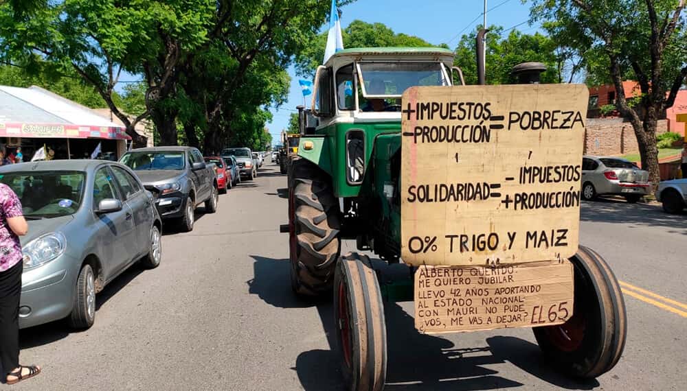 Productores de San Pedro se suman al tractorazo del campo a Plaza de Mayo