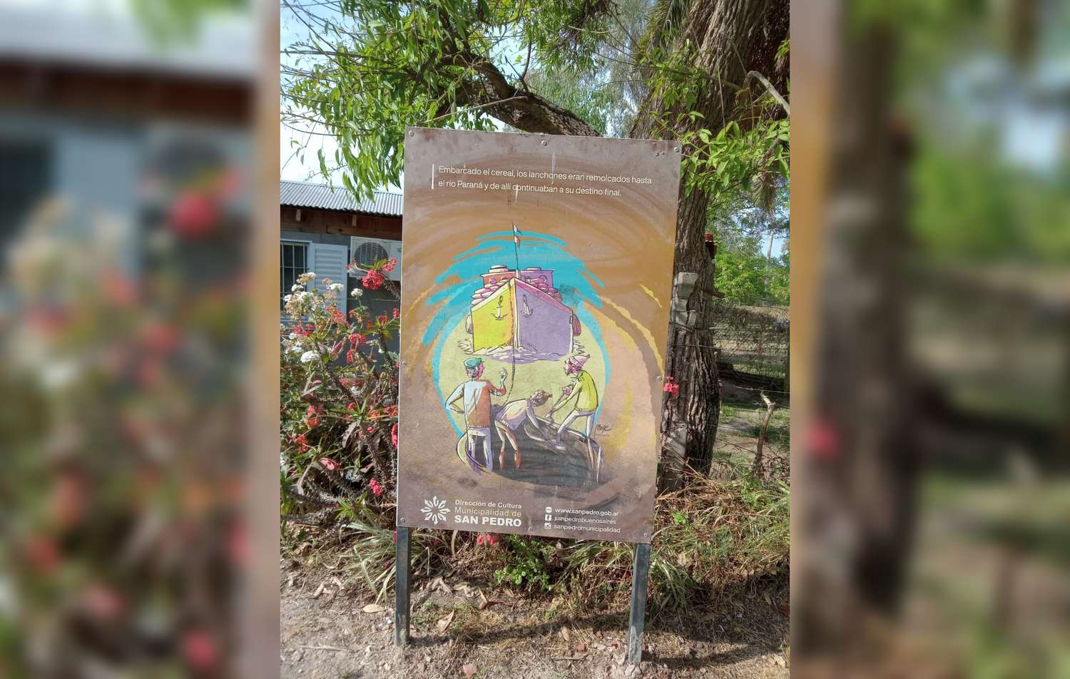 Por iniciativa de vecinos, repusieron uno de los carteles obra de Mache González en Las Canaletas