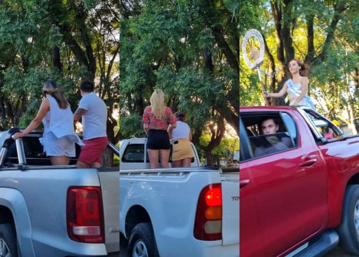 Embajadores del Durazno: caravana por las calles de San Pedro