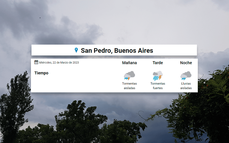 Rige alerta meteorológica para el norte de la Provincia de Buenos Aires