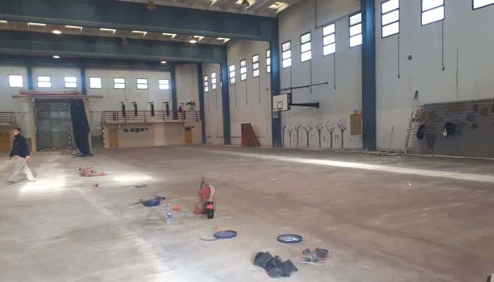 Avanzan las obras de refacción en el gimnasio del Estadio Municipal