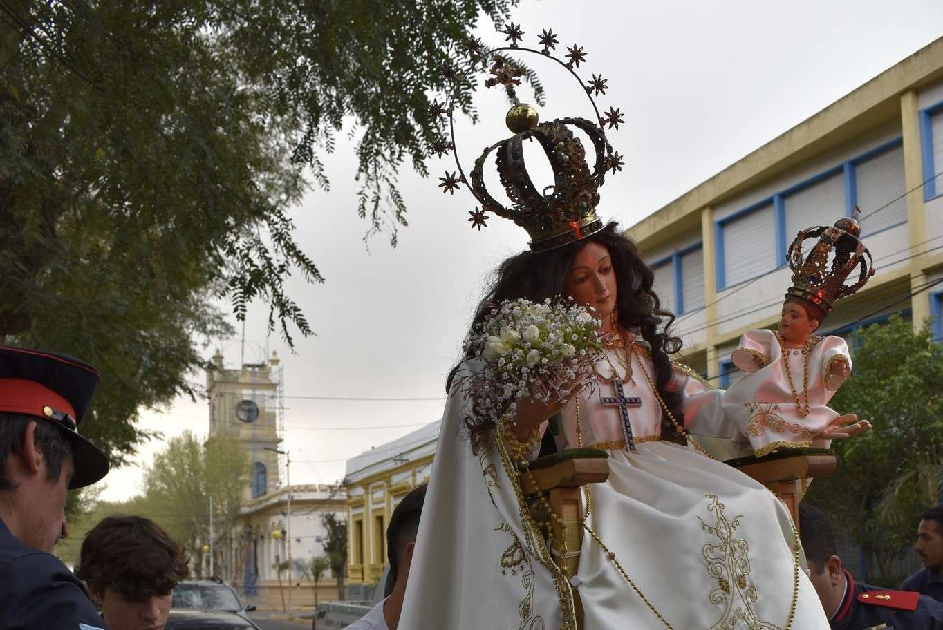 Día de la virgen del Socorro: caravana, procesión y misa