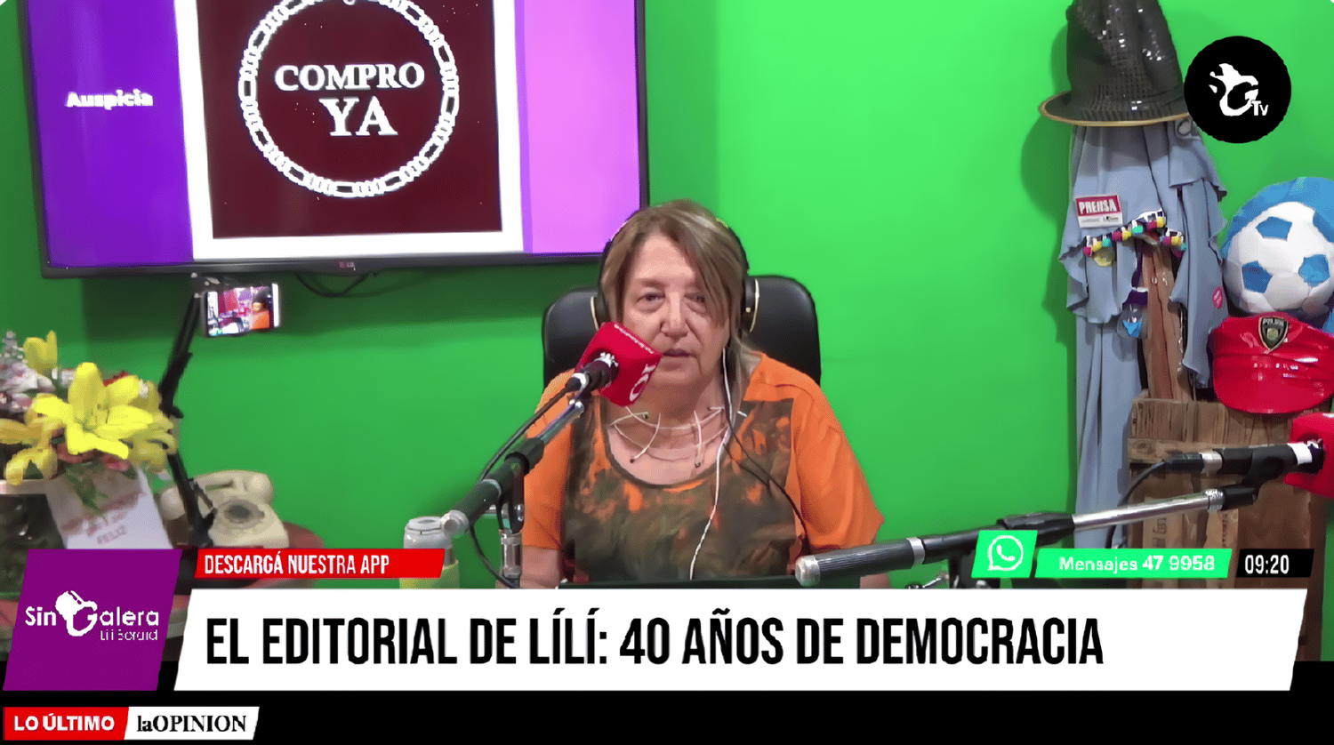 40 años de democracia: el editorial de Lilí Berardi en Sin Galera
