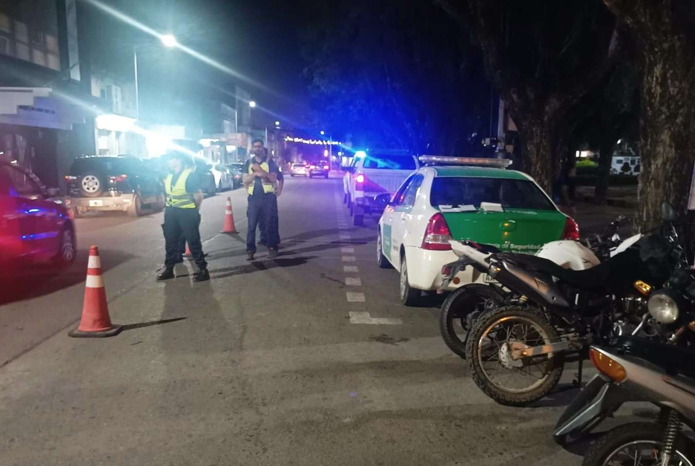 Tránsito: cinco motos secuestradas en plaza Belgrano