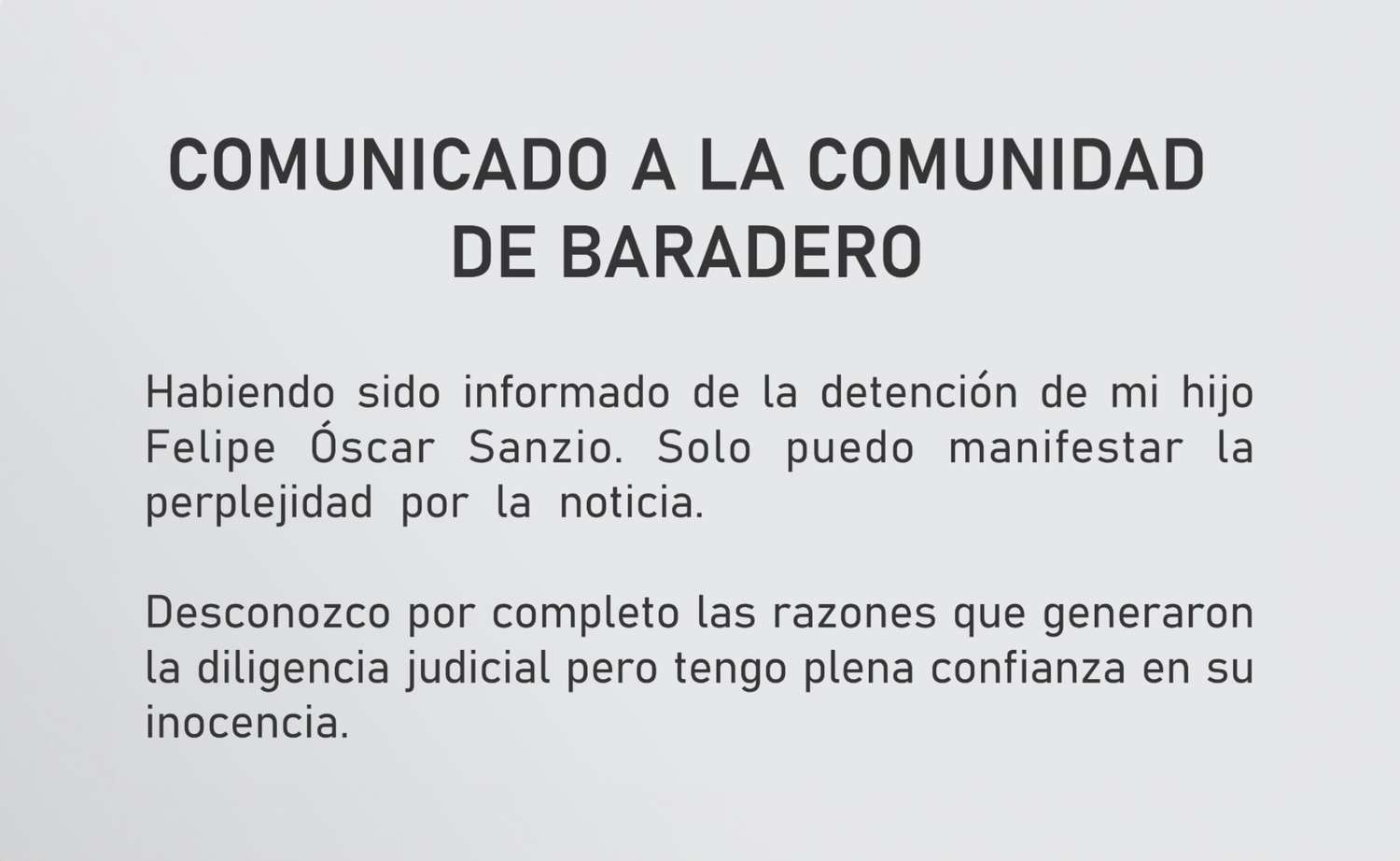 Baradero: intendente “Tito” Sanzio perplejo por la detención de su hijo Felipe