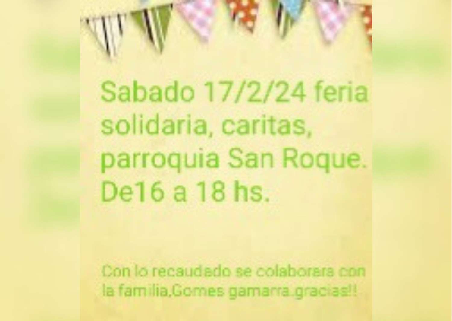 Feria solidaria en la parroquia San Roque