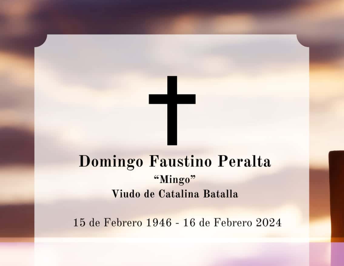 Obituario: Domingo Faustino Peralta
