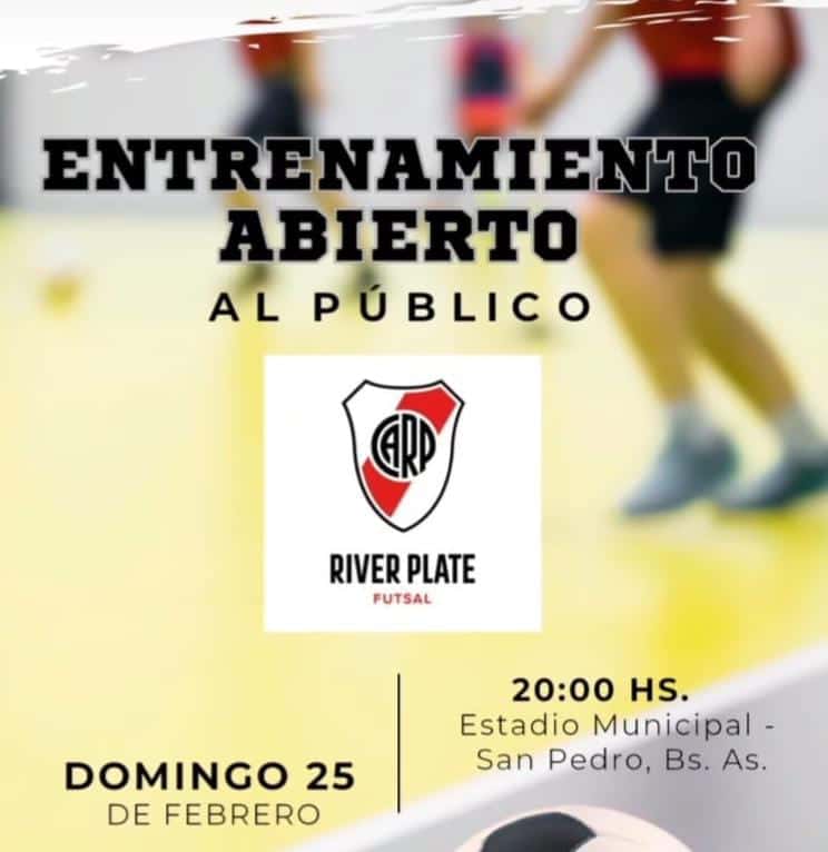 Entrenamiento abierto del equipo de Futsal de River Plate en San Pedro