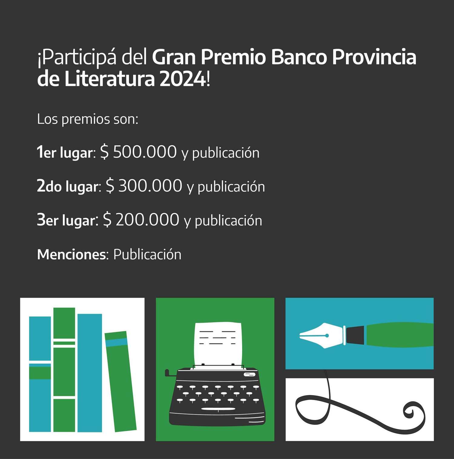 Gran Premio Banco Provincia de Literatura 2024: hasta el 30 de abril está abierta la inscripción
