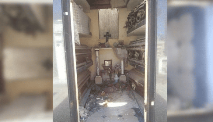 Vandalismo en el Cementerio: abrieron la puerta de un bóveda y causaron destrozos