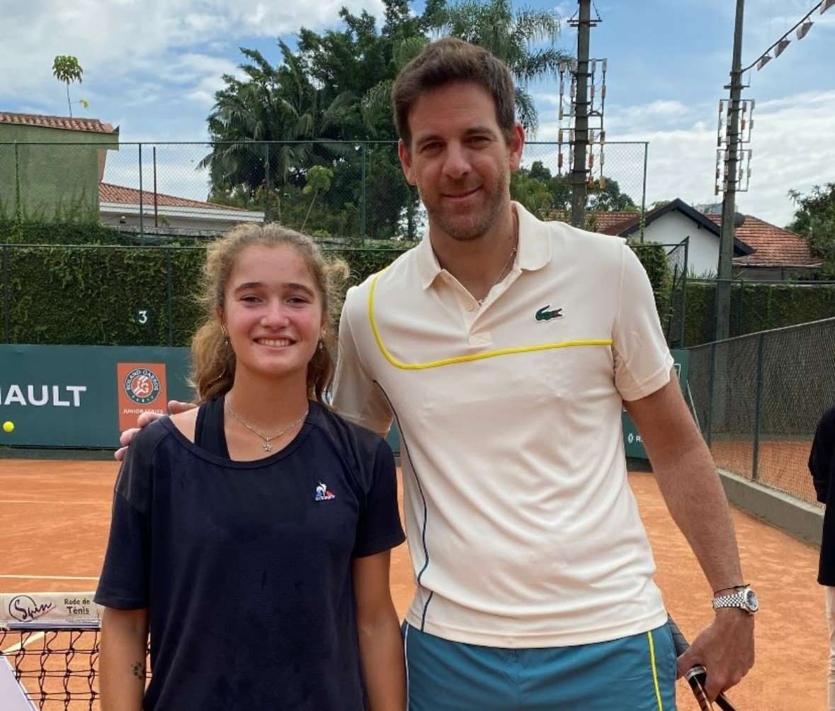 Tenis: Candela Vázquez estuvo con Del Potro y se prepara para el Roland Garros Junior Series