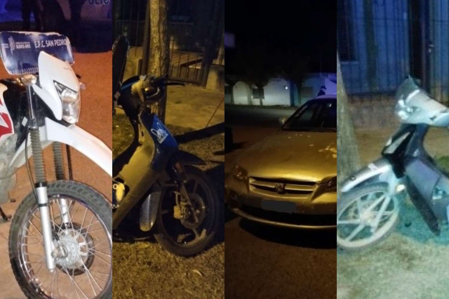 Nocturnidad: tres motos y un auto secuestrados en operativos de tránsito