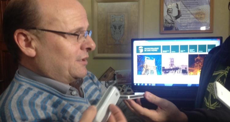 Giovanettoni agasajó a los periodistas y presentó la página web del municipio