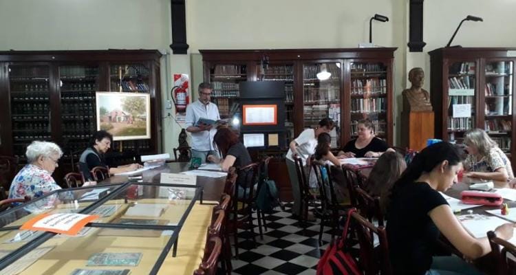 Segundo encuentro del taller “De pinturas y de letras” en la Biblioteca Popular Rafael Obligado