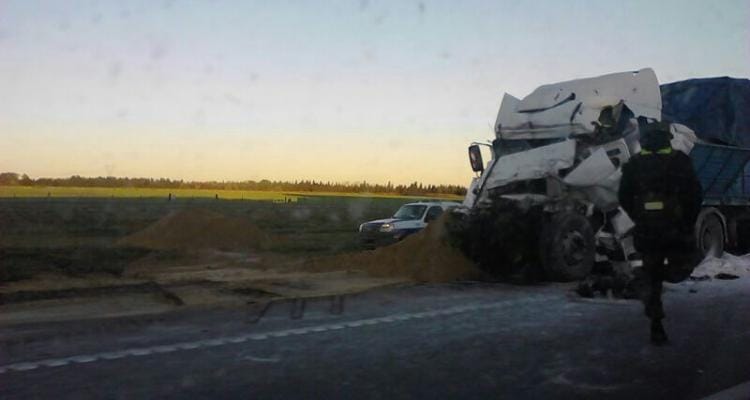 Baradero: Camionero hospitalizado tras protagonizar accidente de tránsito