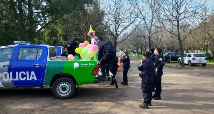 Policía Local festejó el Día del Niño con visitas a instituciones
