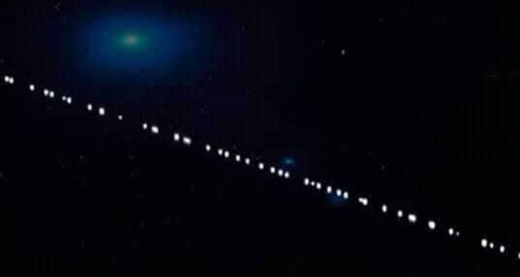La misteriosa “línea de luces” que se vio en el cielo sampedrino