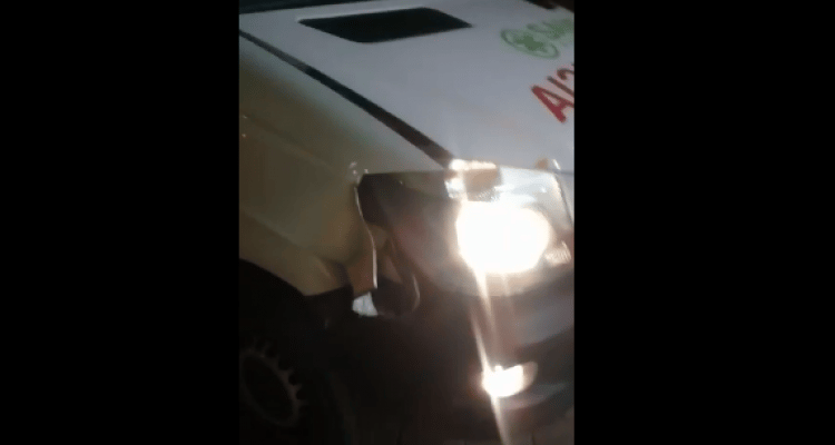 #NoCuidanNada: Chocaron una ambulancia contra una columna adentro de la Guardia