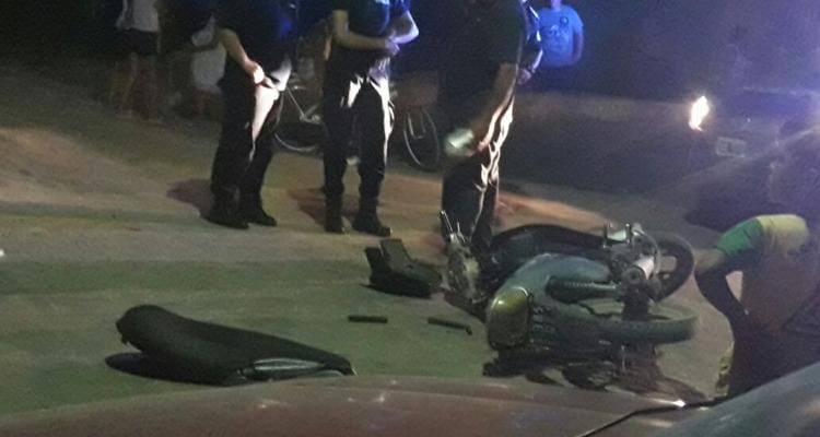 Chocó en moto y sin casco la hija de un inspector de tránsito