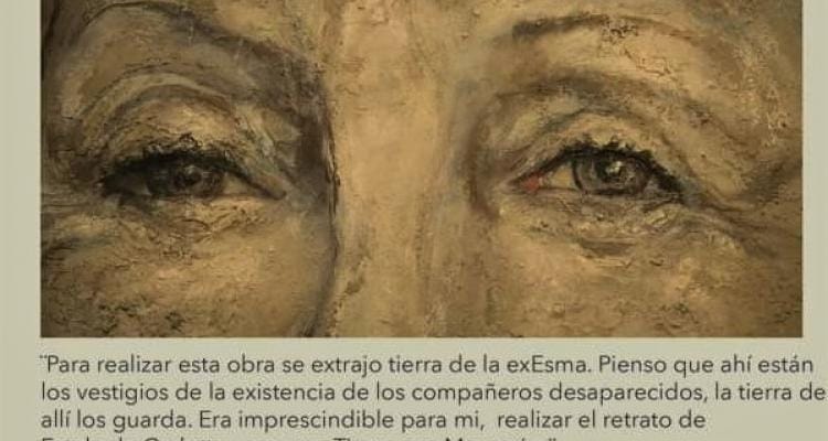 Un cuadro de Coqui López hecho con tierra de la ex ESMA será entregado a Estela de Carlotto