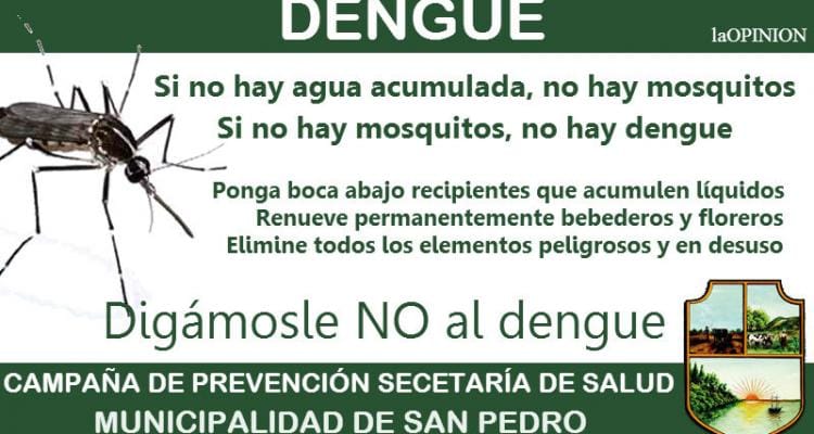 Dengue en San Pedro: Es la variedad del virus con mejor pronóstico