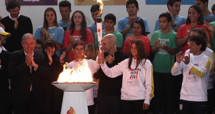 Juegos Olímpicos de la Juventud: Dante Cittadini encendió el pebetero de Buenos Aires 2018