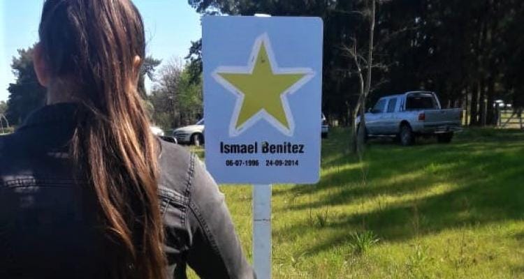A 5 años de la muerte de Ismael Benítez, su familia lo recordó en la zona del accidente que le costó la vida