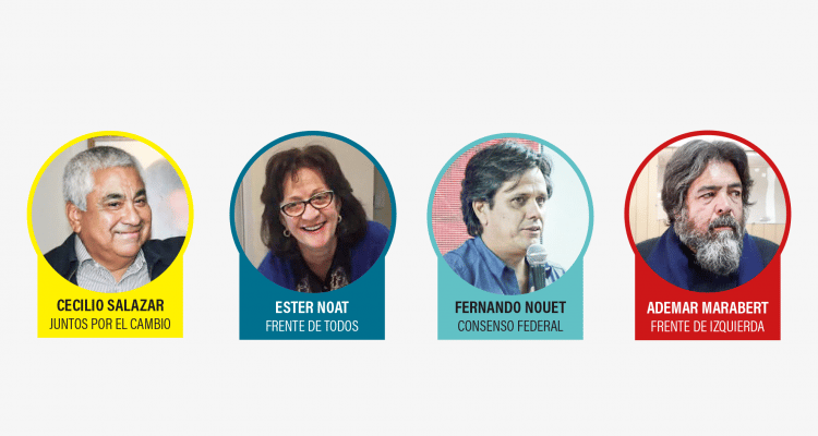 Cuatro candidatos a intendente, con un escenario polarizado entre Cecilio Salazar y Ester Noat
