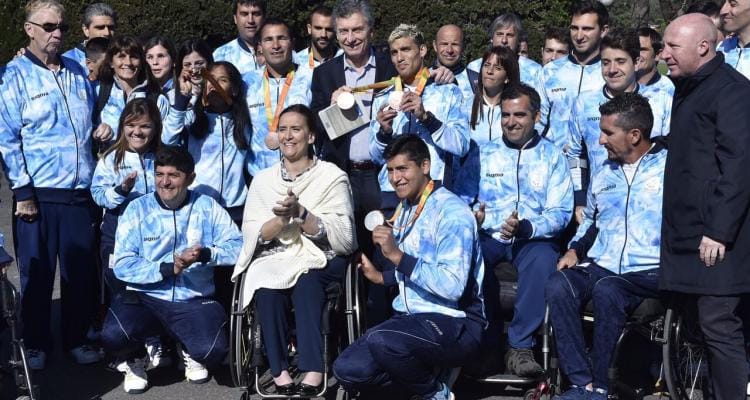 Silvio Velo estuvo con Macri, junto a los deportistas paralímpicos que participaron de Río 2016