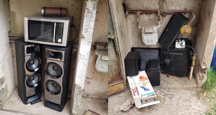 Encontraron escondidos en una casilla de gas del Fonavi electrodomésticos robados en una casa del mismo barrio