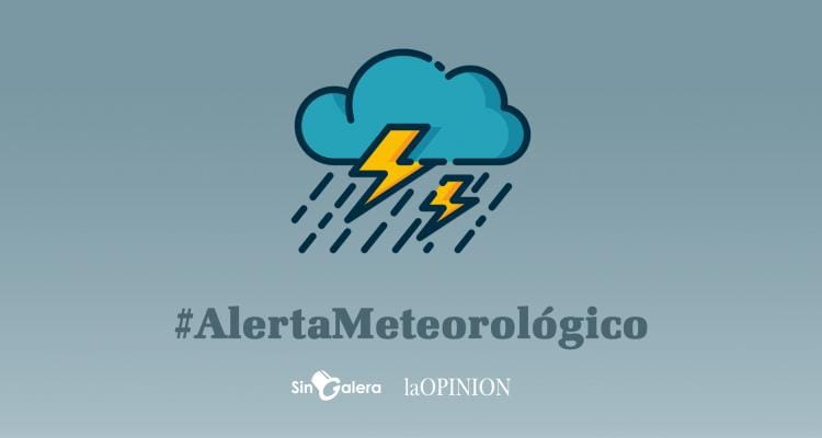 Rige aviso meteorológico a corto plazo por “lluvias intensas”