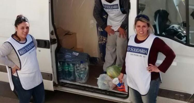 Inundados: La primera donación de Red Solidaria llegó a Luján