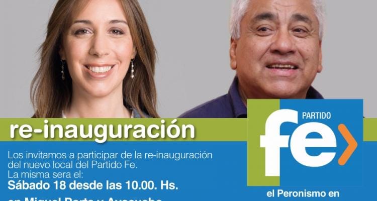 Cambiemos: Salazar reinaugura sede del Partido Fe en el Cosmopolita