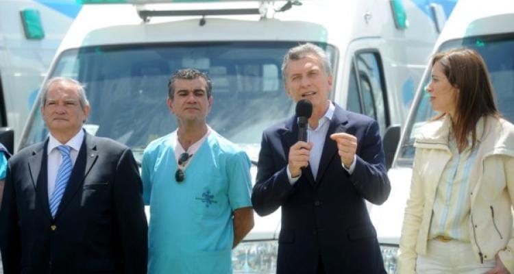 Una de las 40 ambulancias que Macri entregó a Vidal es para San Pedro