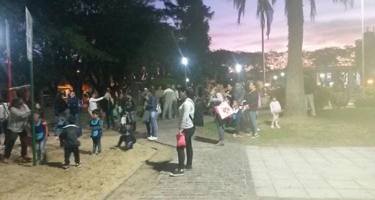 Inauguraron las nuevas luminarias de la Plaza Belgrano