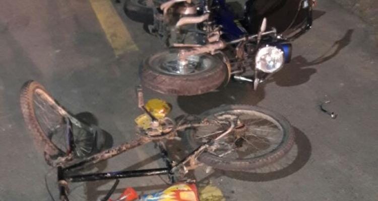 Accidente de bicicleta y moto: Operaron al niño de ocho años