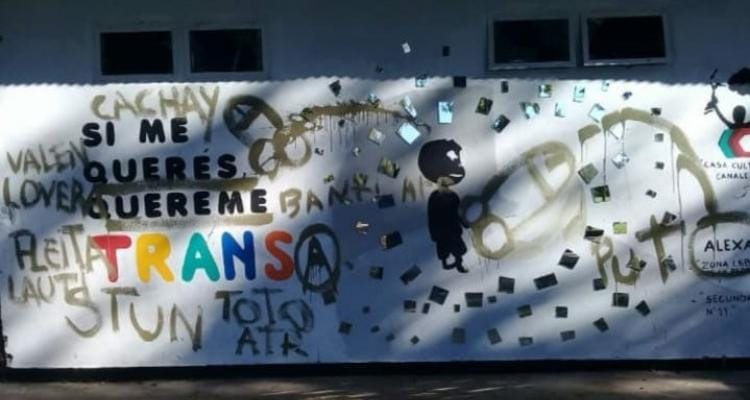Adolescentes vandalizaron mural por los derechos de las personas transgénero