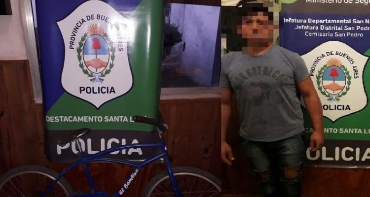 Santa Lucía: Robó una bicicleta en la vereda y lo atraparon