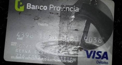 Encontró tarjeta en el Banco Provincia