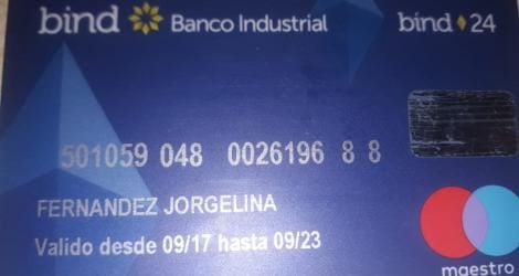 Encontró tarjeta en cajero del Banco Nación