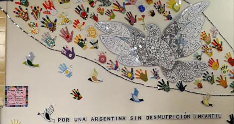Mosaiquistas sampedrinos colaboraron con un mural en el Hospital Pirovano