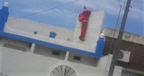 Un Papá Noel en el barrio Indepedencia