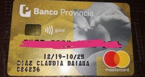 Se encontró la tarjeta de Daiana